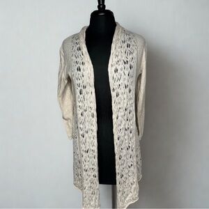 Maurices Ivory Knit Open Cardigan